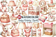 Blush Pink Ivory Baby Nursery Clipar, an Illustration by Rose Art (Thumbnail 1 of 7)
