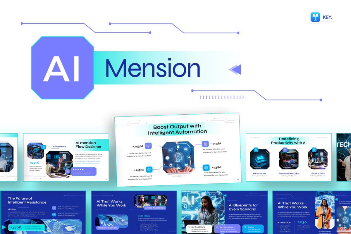AI Mension Keynote, a Presentation Template by Loin Studio (Photo 1 of 4)