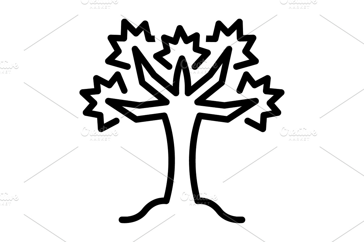 Joshua tree black icon, an Outline Icon by Creative priyanka