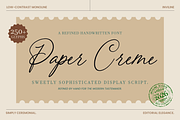 Paper Creme - Display Script Font, a Script Font by Inviline.co (Thumbnail 1 of 12)