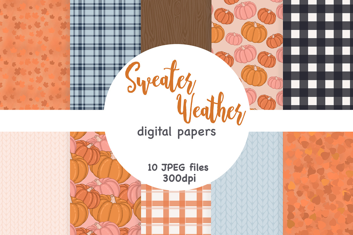 Sweater Weather Patterns, a Pattern Graphic by GlamArtZhanna (Photo 1 of 4)