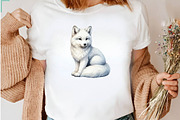 Watercolor Arctic Animals Clipart, a Seasonal Illustration by CreationArt (Thumbnail 6 of 7)