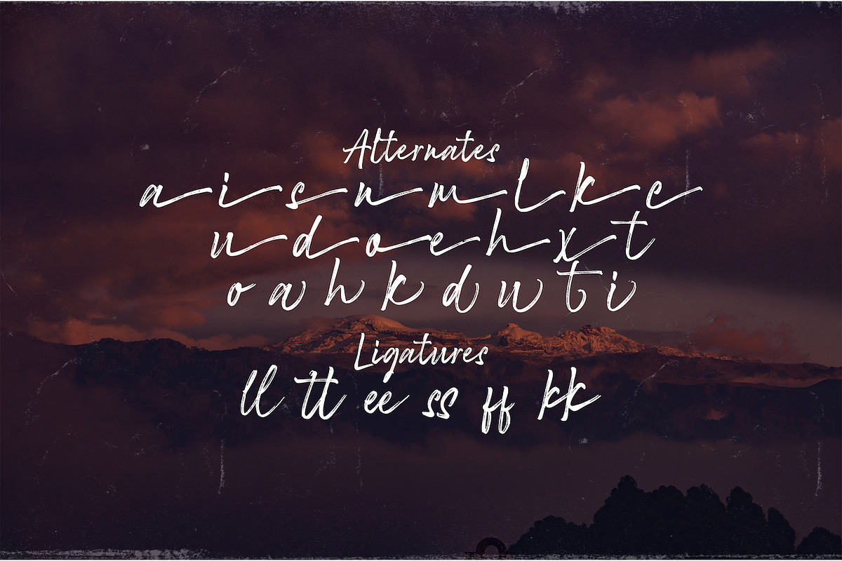 Rattu Aqilla - Textured Brush Font, a Script Font by StringLabs (Photo 13 of 13)