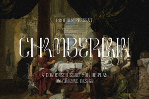 Chamberlain Condensed Display Serif, a Serif Font by Cruzine