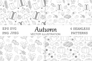 Autumn Seamless Pattern. Autumn SVG