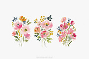 summer garden watercolor florals, a Decorative Illustration by Patishop Art (Thumbnail 4 of 10)