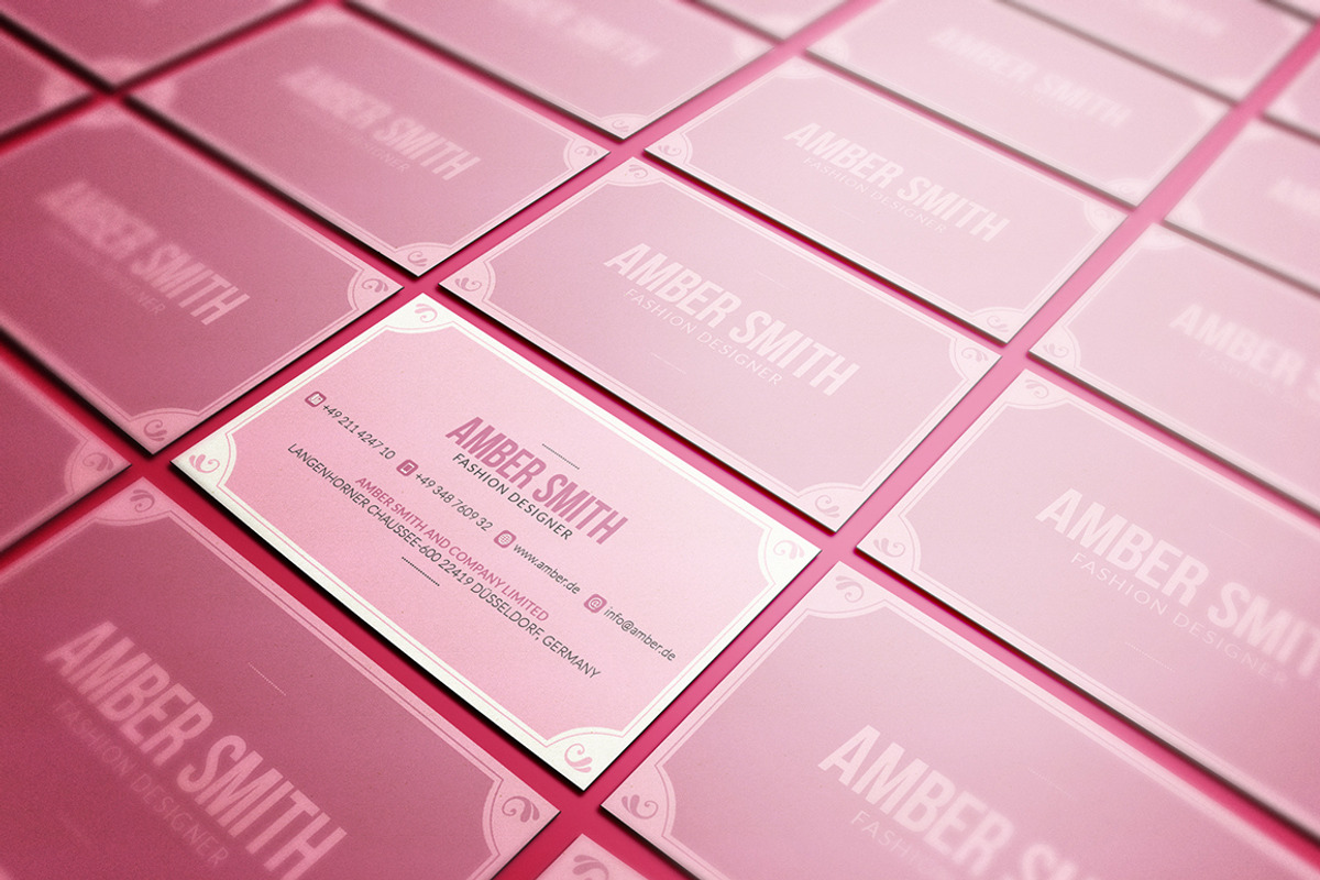 Pink Minimal Business Card, a Business Card Template by Marvel (Photo 2 of 5)