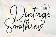 Vintage Smothies | Script Font, a Handwritten Font by Scratchones (Thumbnail 1 of 8)