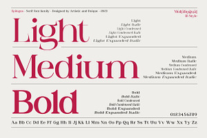 Epilogus - Serif Font Family