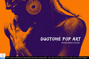 Duotone PoP Art Photoshop Actions, an Action Add-On by Vatdesign