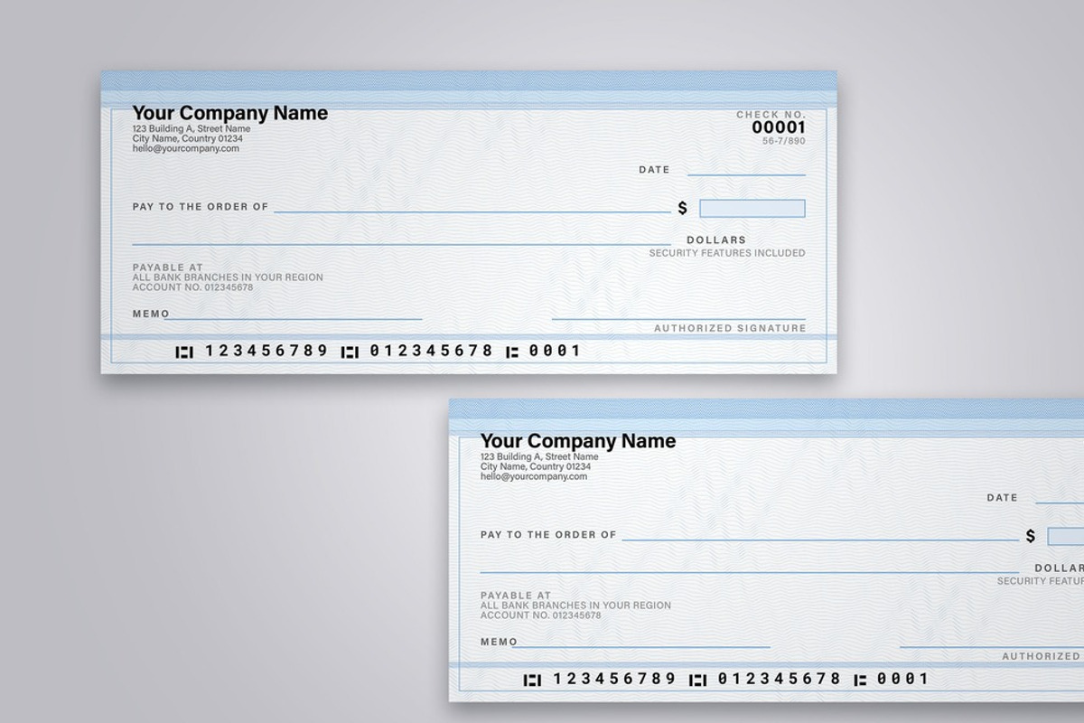 Blank Check Template, a Stationery Template by DesignerCandies (Photo 2 of 2)