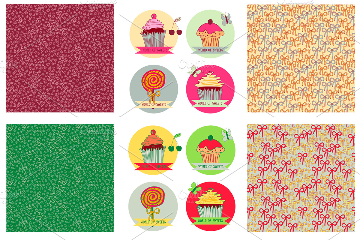 Sweet pattern collection, a Pattern Graphic by leffka (Photo 4 of 5)