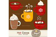 Hot Cocoa Digital Papers and Clipart, a Pattern Graphic by JennyL Designs (Thumbnail 2 of 5)