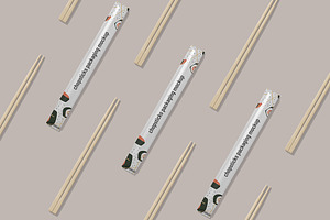 Chopsticks Packaging Mockup Set