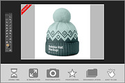 Bobble Hat Mockup, a Hat Mockup by Bruno's Shop (Thumbnail 2 of 3)
