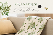 GREEN FOREST watercolor collection, an Object Illustration by long summer (Thumbnail 16 of 17)