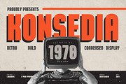 Konsedia - Retro Bold Font, a Sans Serif Font by Drizy (Thumbnail 1 of 10)