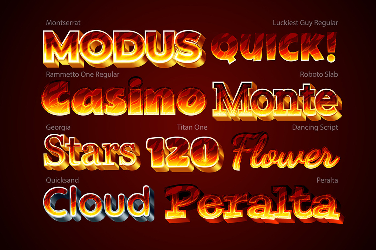 Fire Adobe Illustrator Styles Set A Layer Style Add On By Popskraft