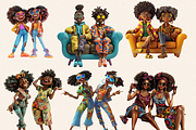 BEST FRIENDS CLIPART PACK, a Person Illustration by Daring Digies (Thumbnail 4 of 7)