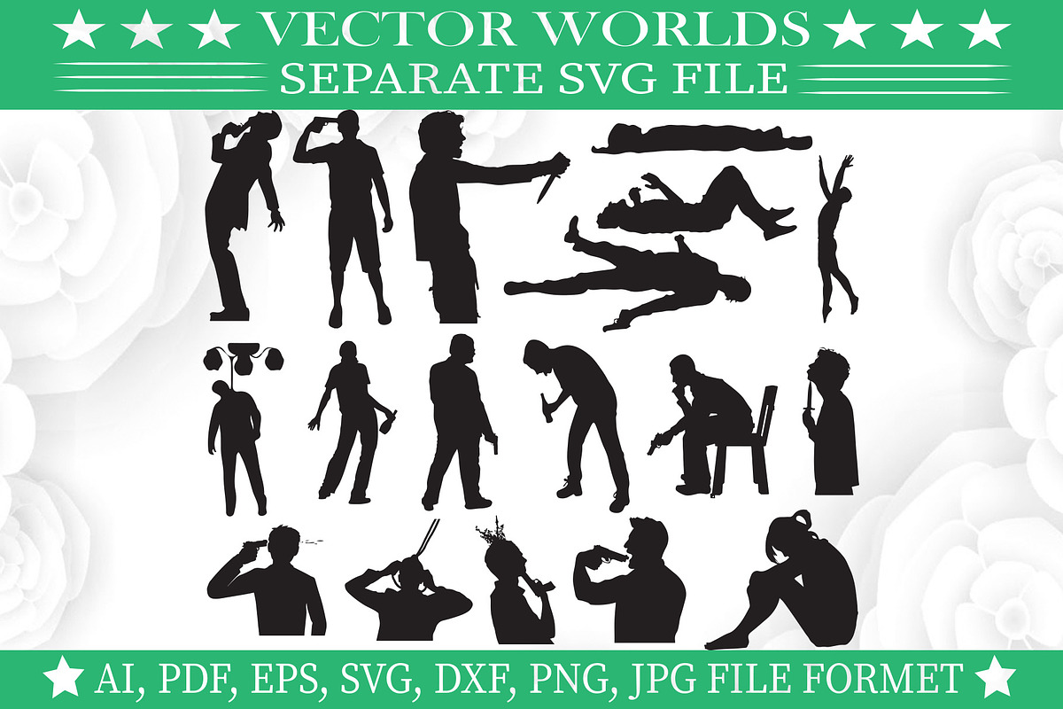Suicide Svg, Man, Woman Svg, an Object Graphic by VectorWorlds (Photo 1 of 3)