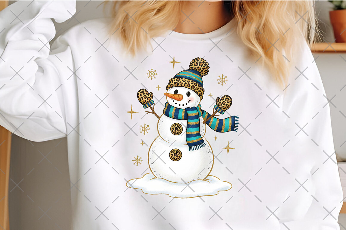 Colorful Glitter Christmas Snowman, an Illustration by Craft Nest (Photo 4 of 6)