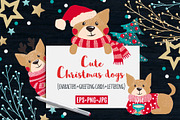 Cute Dogs for Christmas and New Year, a Decorative Illustration by MalniArt (Thumbnail 1 of 7)