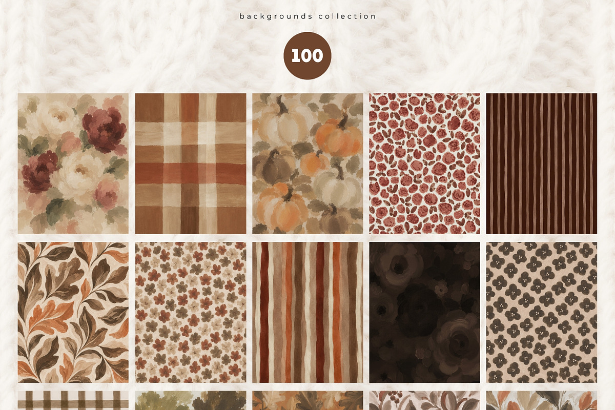 100 Autumn Backgrounds, a Background Graphic by PeDe Designs (Photo 14 of 14)