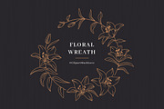 Floral wreath svg, Lily clipart, an Illustration by ClipartMuchLove (Thumbnail 2 of 8)