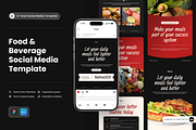 Nutrivo-Food & Beverage Social Media, a Social Media Template by SLAB! Design (Thumbnail 1 of 8)