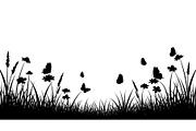 Floral Grass Border Silhouette Bundl, an Illustration by Amazin_art (Thumbnail 37 of 51)