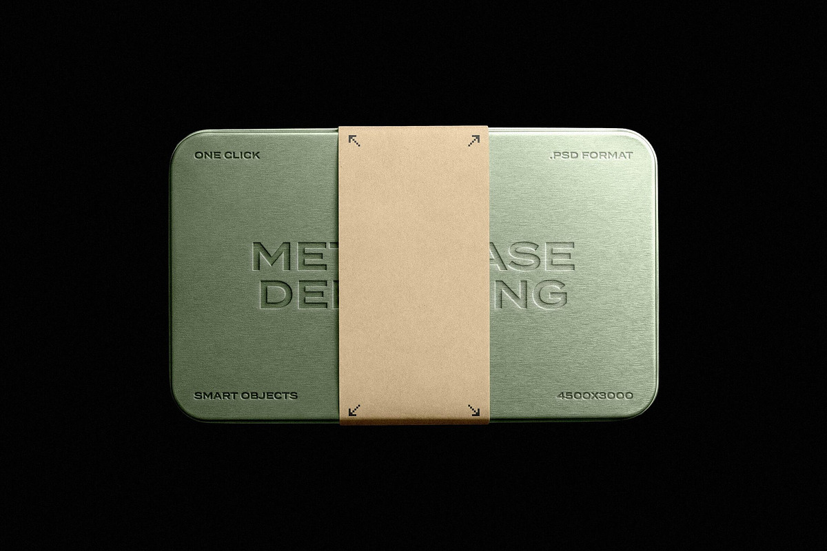 Metal Case Packaging Mockup, a Packaging Mockup by Design Squad