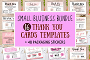 Thank You Card Templates Canva, a Card Template by bonadigitals (Thumbnail 1 of 6)