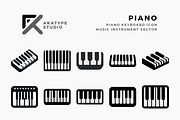 Piano Keyboard Icon Vector, an Icon by Akatype Studio (Thumbnail 1 of 3)