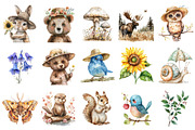 Boho Summer Woodland Animals Clipart, an Illustration by Design Market (Thumbnail 3 of 4)