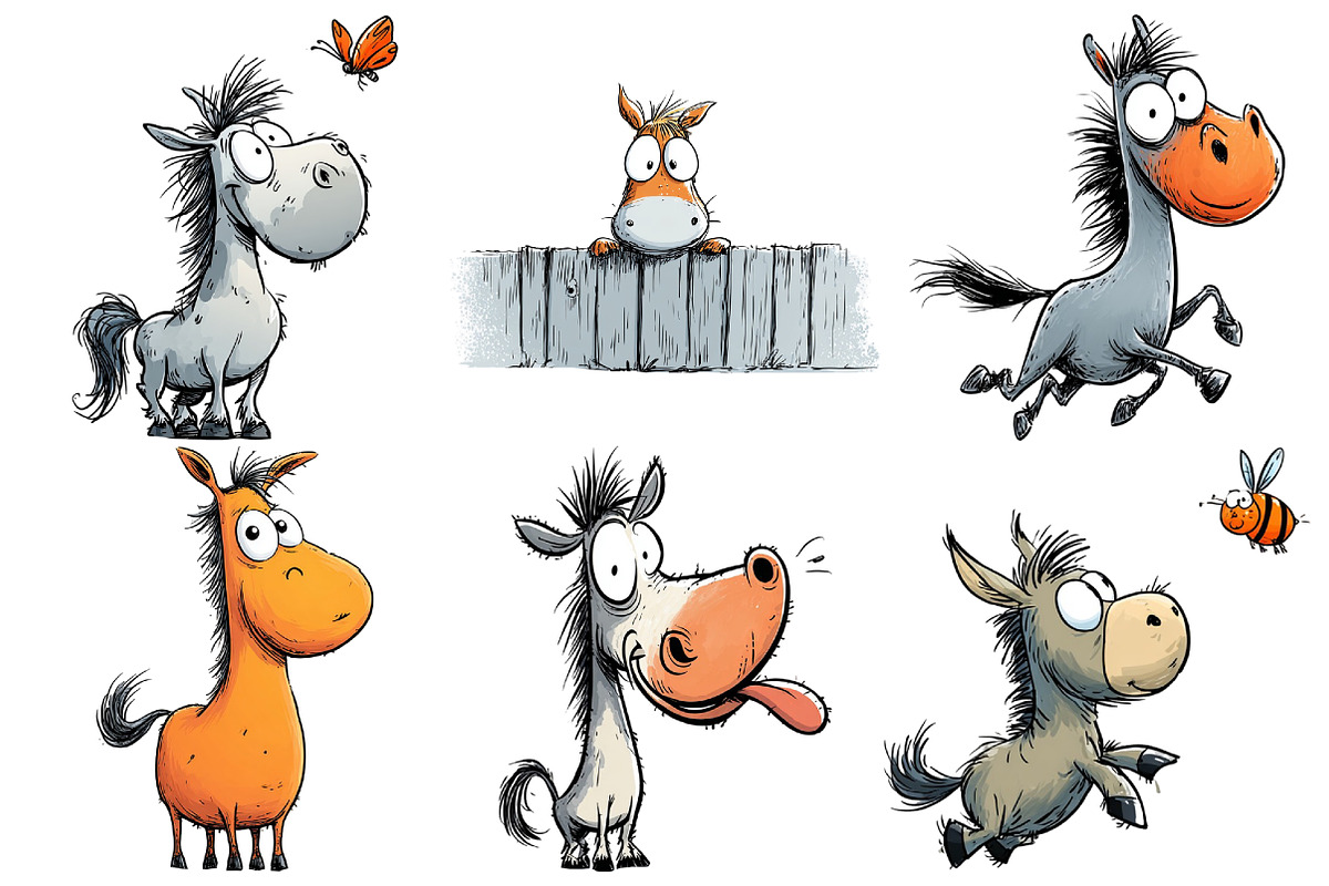 Cute Horse Clipart, an Illustration by Pixels.Craft (Photo 6 of 6)