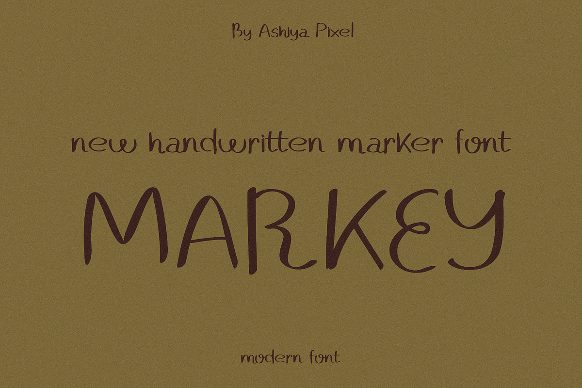 MARKEY | Handwritten Marker Font, a Handwritten Font by Ashiya Pixel (Photo 6 of 6)