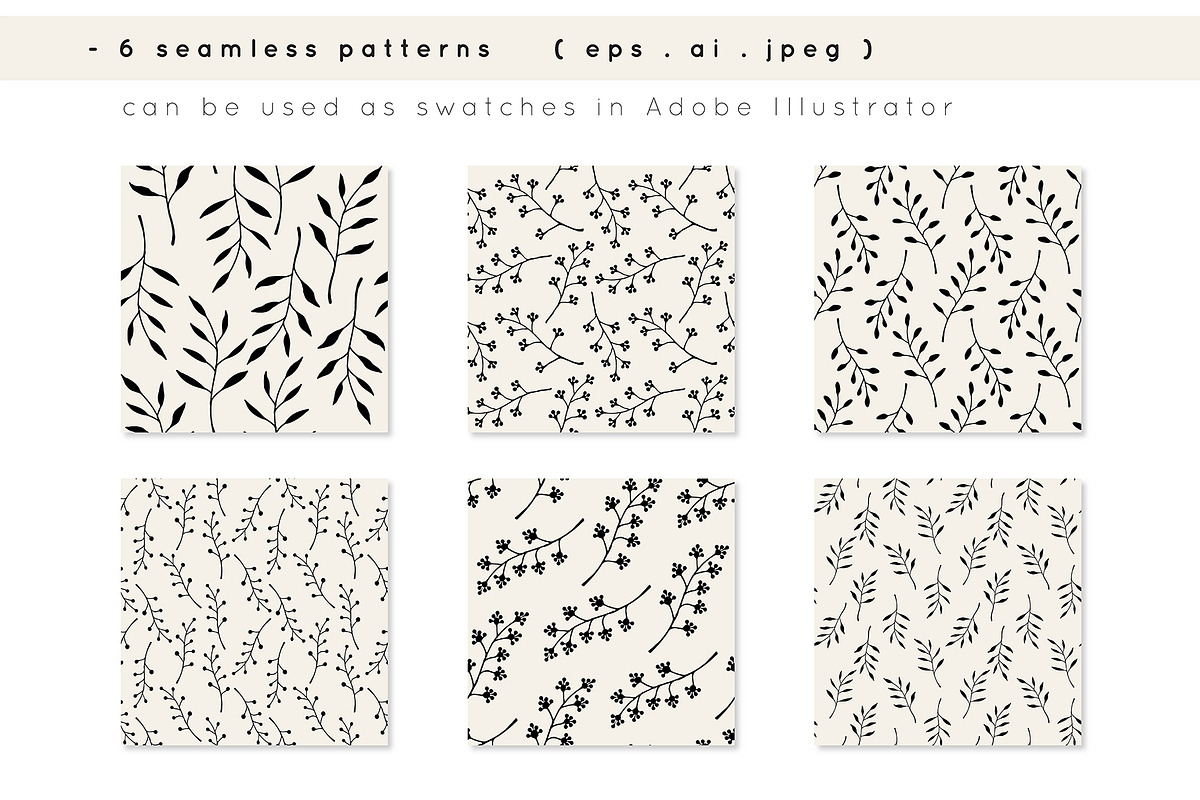Botanic Graphic Collection, a Texture Illustration by Curly_Pat (Photo 2 of 8)