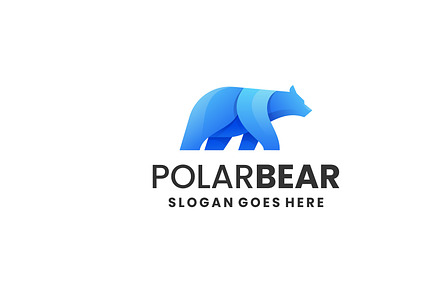 Logo Polar Bear Gradient Colorful