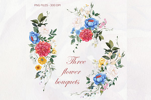 Three Flower Bouquets 69