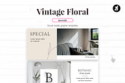 Vintage floral social media template, a Social Media Template by Chanut is industries (Thumbnail 9 of 11)