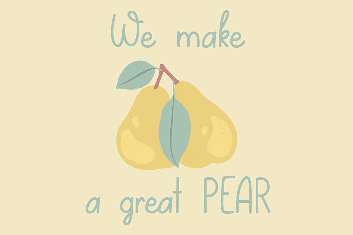 Lovely Pear | hand-written font preview 5