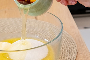 Homemade recipe pastry cooking chef egg dough bowl, a Person Photo by Photo Drive Studio