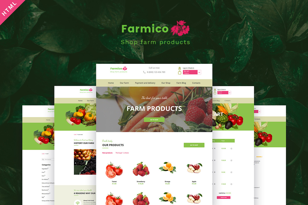 Fruit & Berry – Farm Products HTML, a HTML Template by NetGon_Tech's Shop