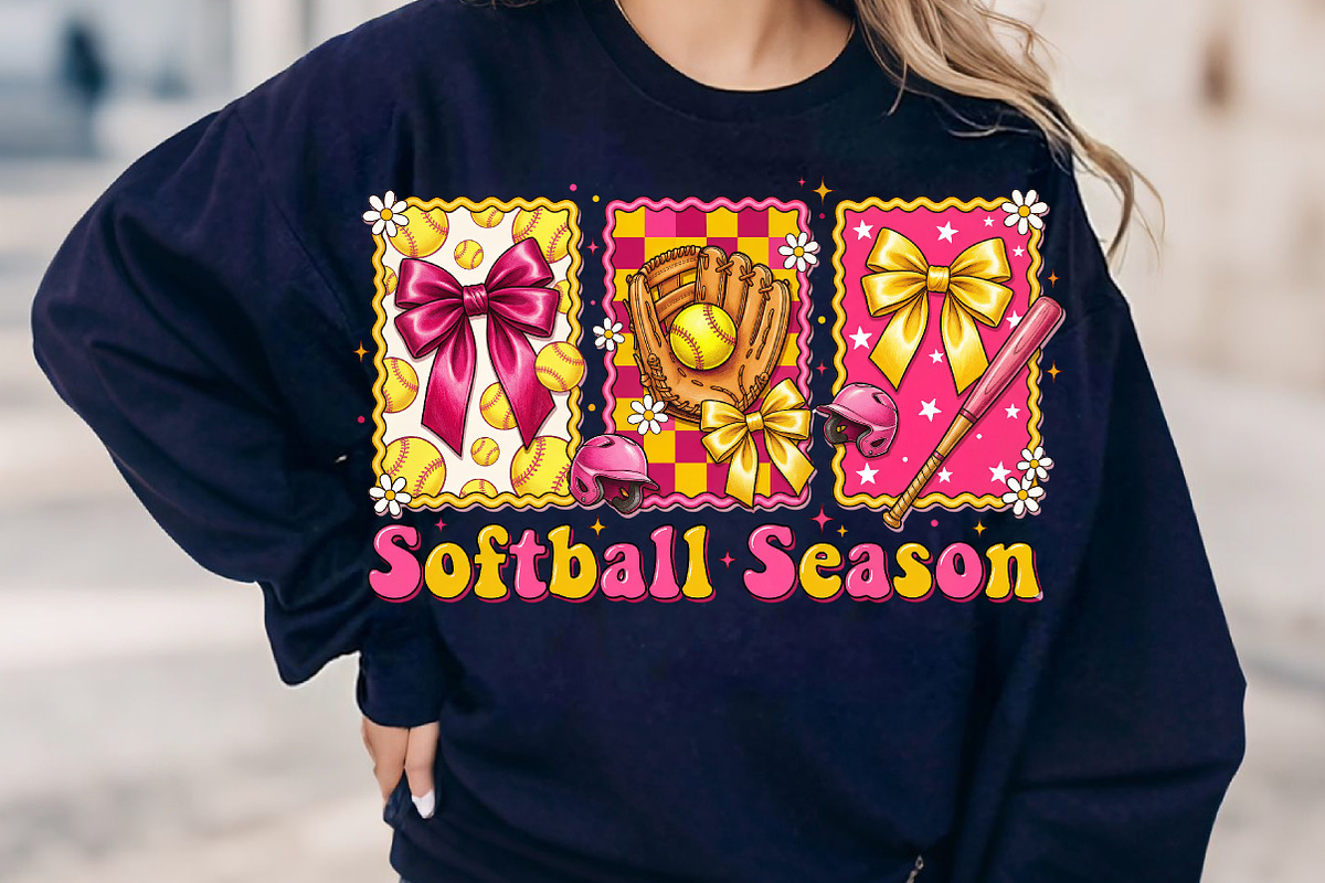 Softball Bow Png, Game Day Softball, an Illustration by CreationArt (Photo 9 of 9)