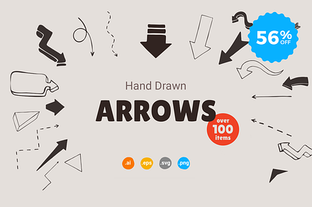Hand Drawn Arrows - 56% OFF