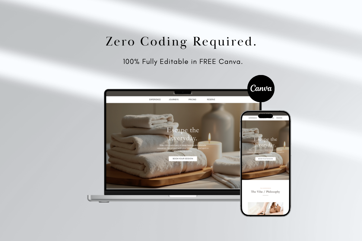 Wellness Spa Website Template Canva, a Landing Page Template by batang (Photo 4 of 5)