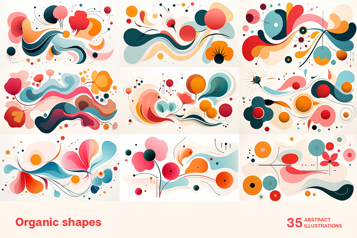 Organic shapes. 35 images, a Decorative Illustration by Handmadefont (Photo 8 of 10)