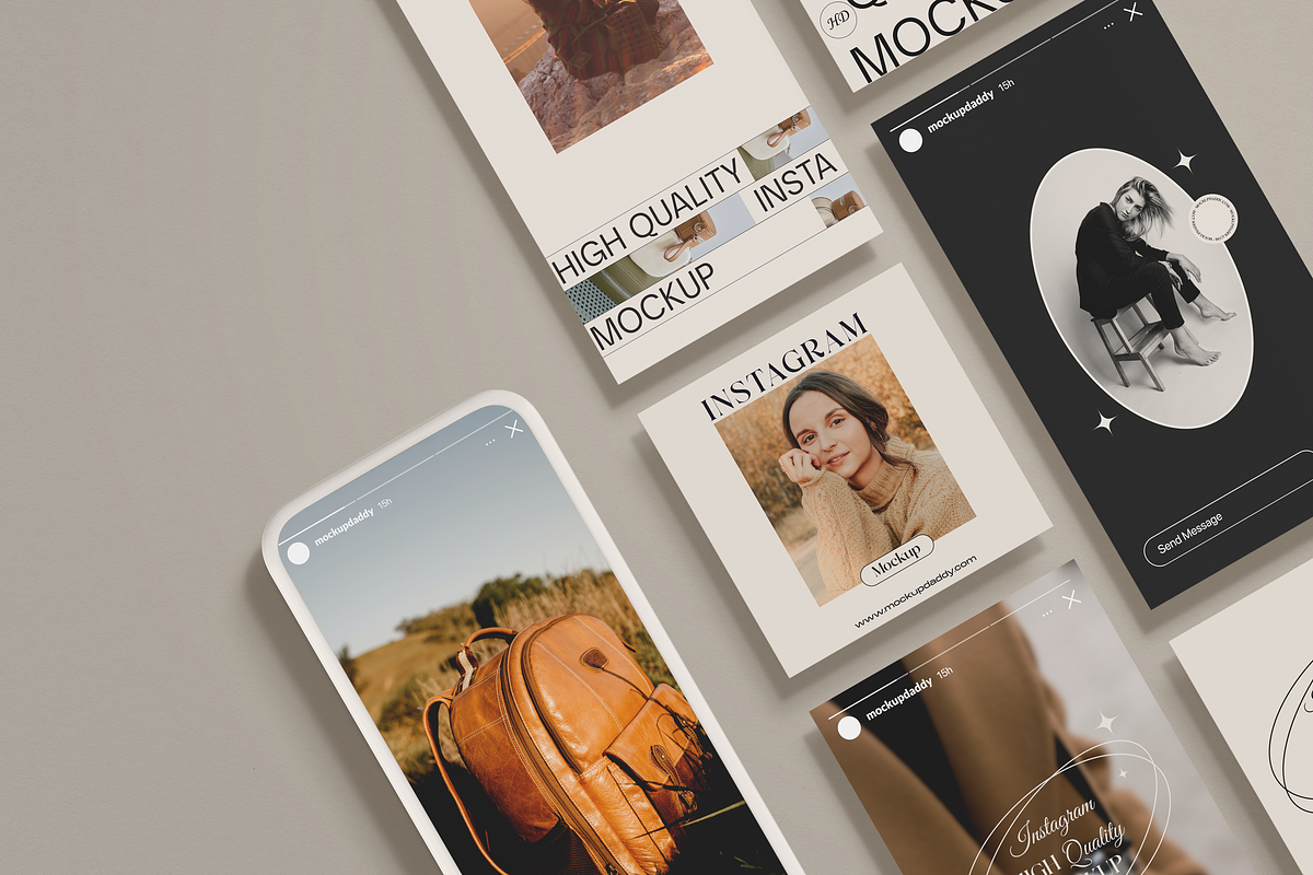 Instagram Feed & Tile Mockup, a Device Mockup by Mockupdaddy (Photo 14 of 20)