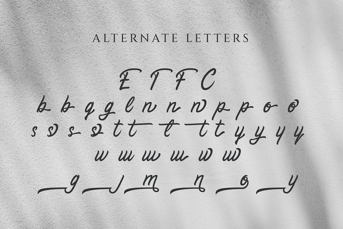 Restaconme Modern Script Font preview 7