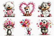 Mother's Day Teddy Bear Clipart, an Illustration by Craft Nest (Thumbnail 4 of 12)